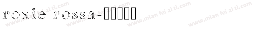 roxie rossa字体转换